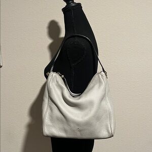 Kate Spade Pebbled Leather Hobo Bag – Light Gray